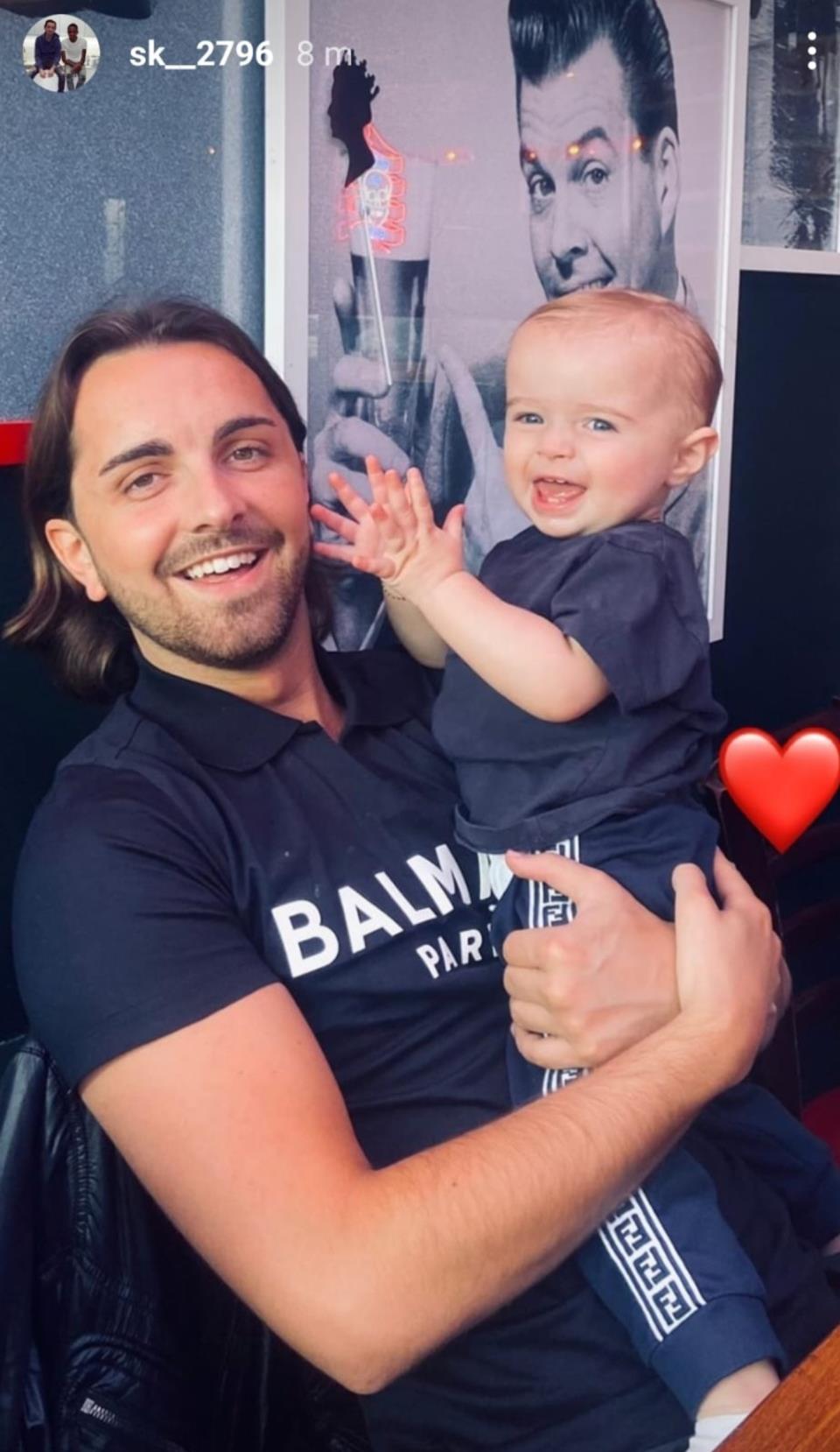Dani Dyer’s ex Sammy Kimmence spends Boxing Day with son Santi after prison release