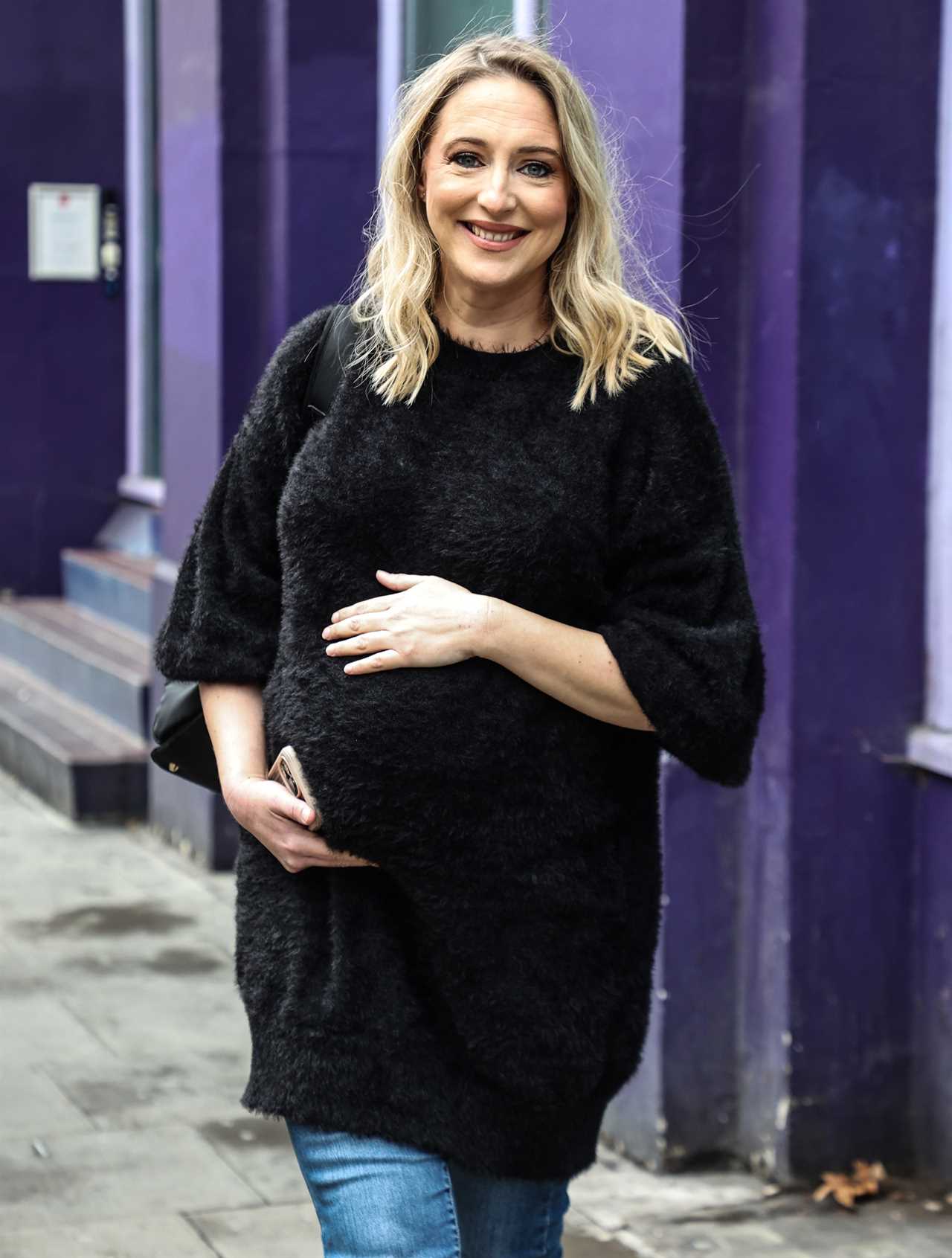 Pregnant Hollyoaks star Ali Bastian looks incredible as she shows off baby bump in black bra