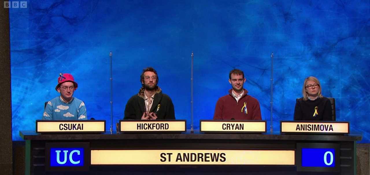 University Challenge fans seriously distracted by contestant’s outfit