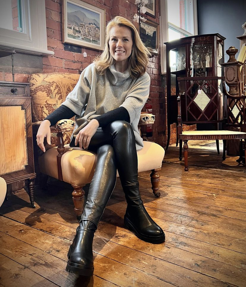 Bargain Hunt host Christina Trevanion dazzles fans in ‘hot’ PVC trousers as she shows off legs