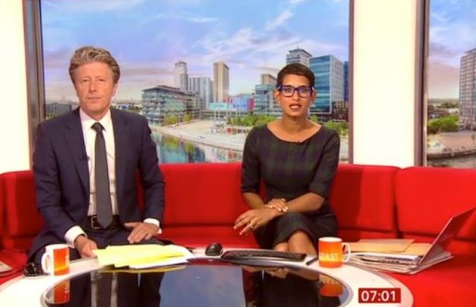 BBC Breakfast host Charlie Stayt’s hair yanked by celeb guest after being accused of wearing wig