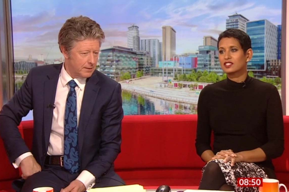 BBC Breakfast’s Charlie Stayt scolds Naga Munchetty after she makes mistake on air