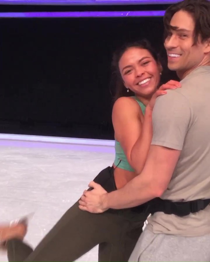 Joey Essex’s Dancing on Ice partner Vanessa makes raunchy sex joke as flirty pair’s romance heats up