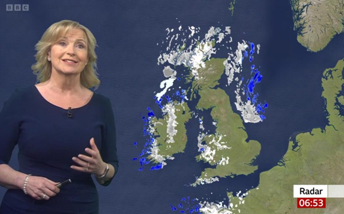 BBC Breakfast’s Carol Kirkwood dazzles fans in figure-hugging dress for weather report