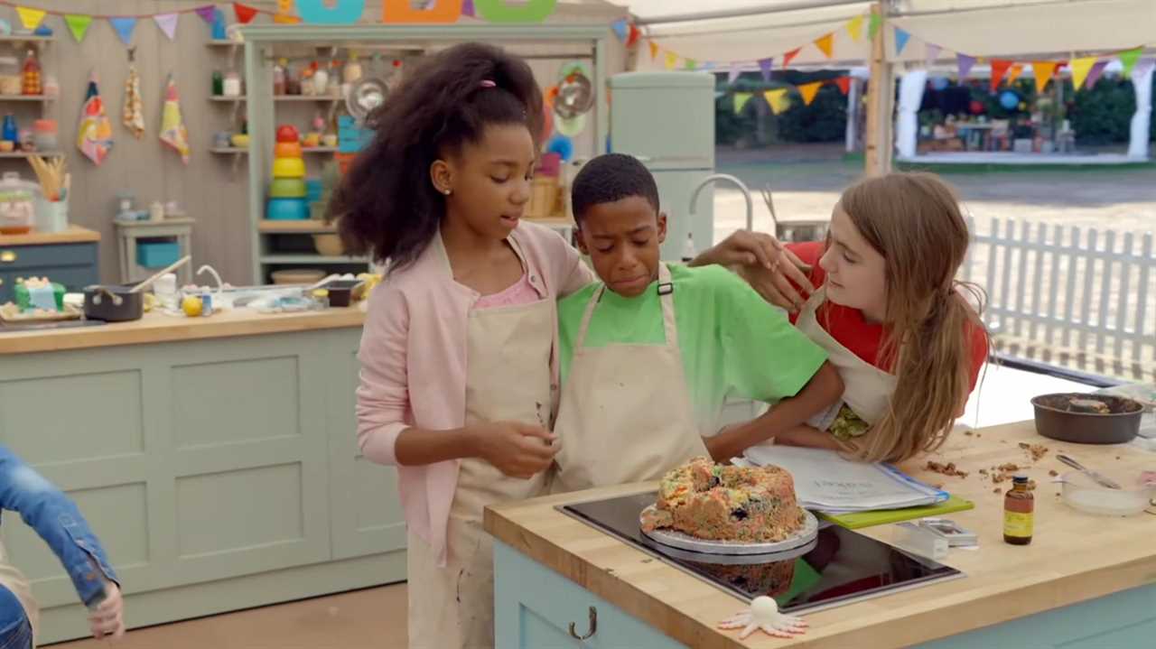 Junior Bake Off fans all say the same thing as cake collapses – leaving kids devastated