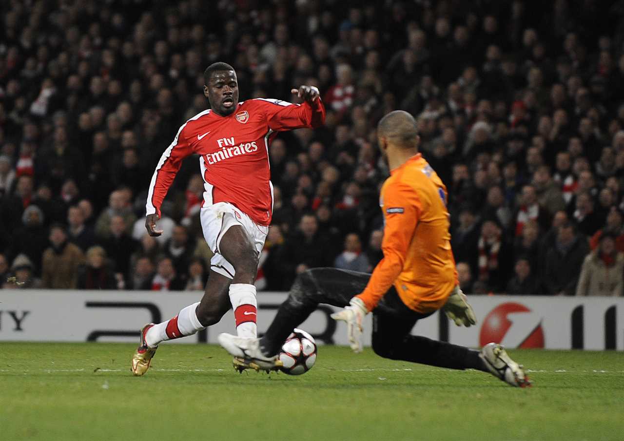 Former Arsenal star Eboue told the Queen he would quit football and look after her corgis cracking Her Majesty up