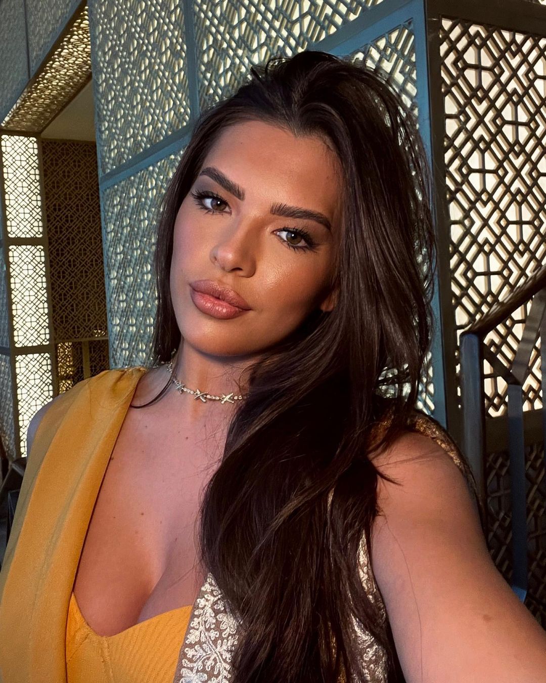 Love Island’s Gemma Owen looks incredible in a golden dress on holiday in Dubai with dad Michael