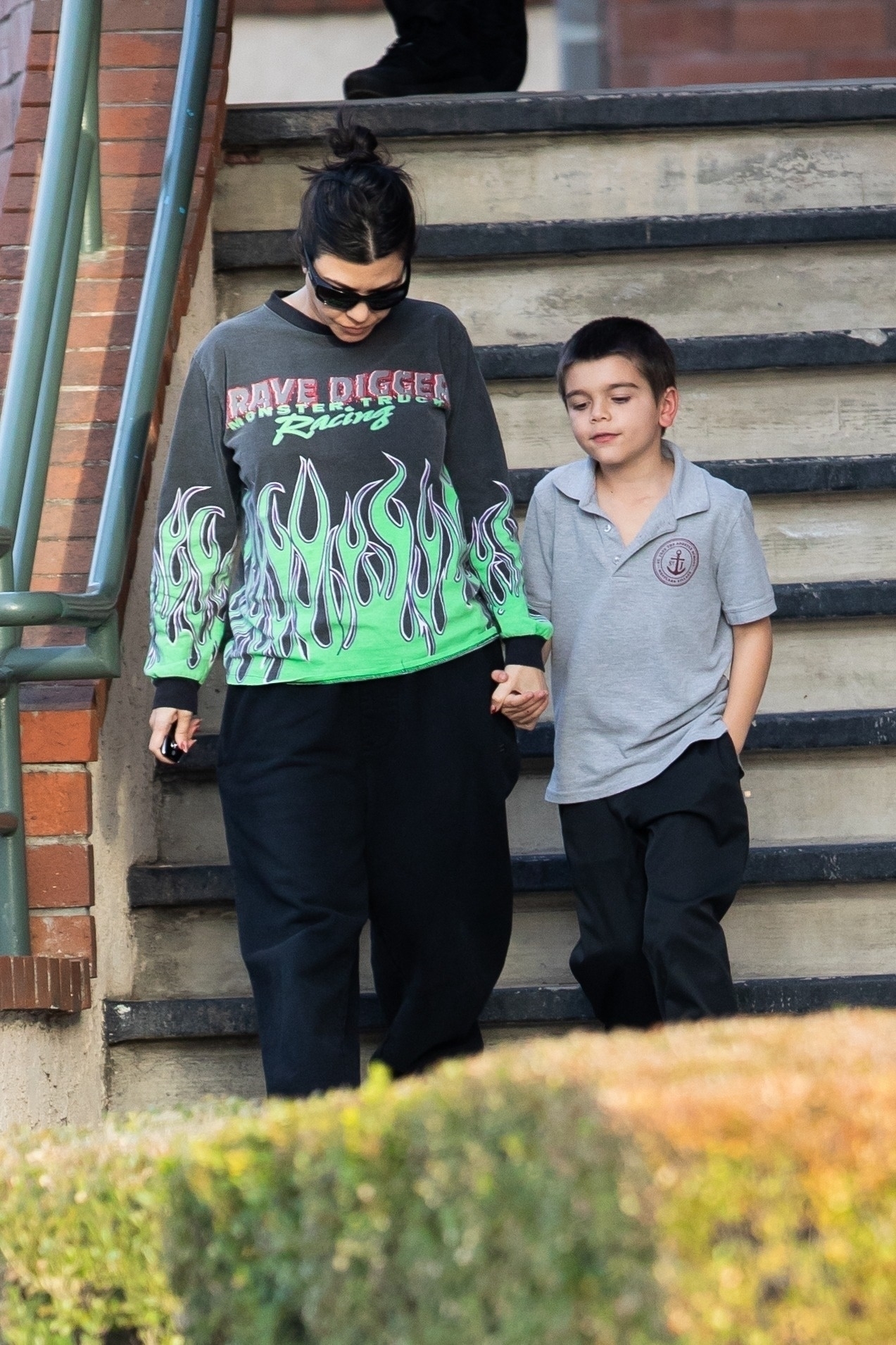 Kourtney Kardashian grabs Reign’s hand as she takes feisty son, 8, and daughter Penelope, 10, to the dentist’s office