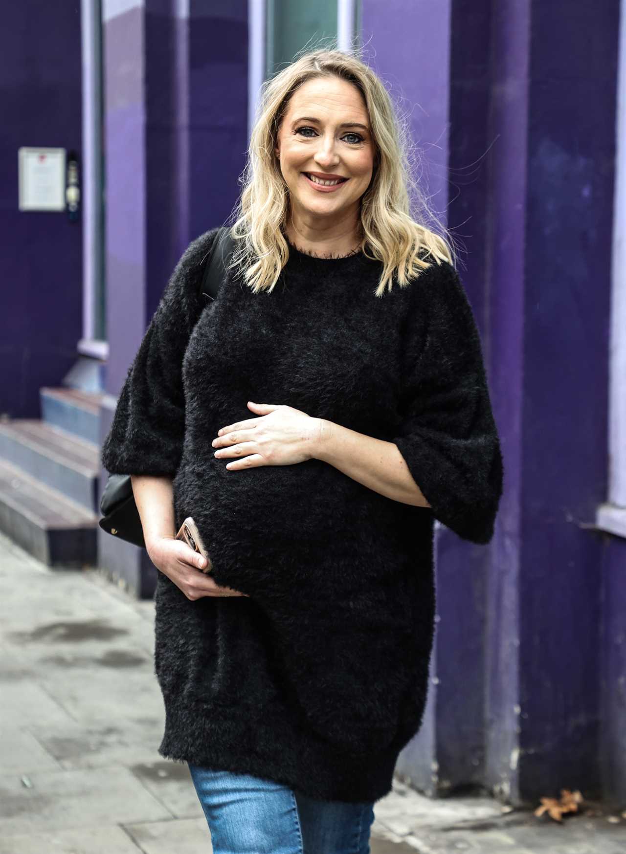 Pregnant Hollyoaks star Ali Bastian shows off growing bump as she reveals when she is due