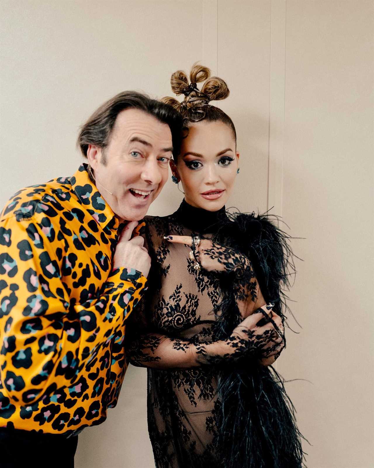 Rita Ora drives fans wild in sheer lace dress backstage at The Masked Singer