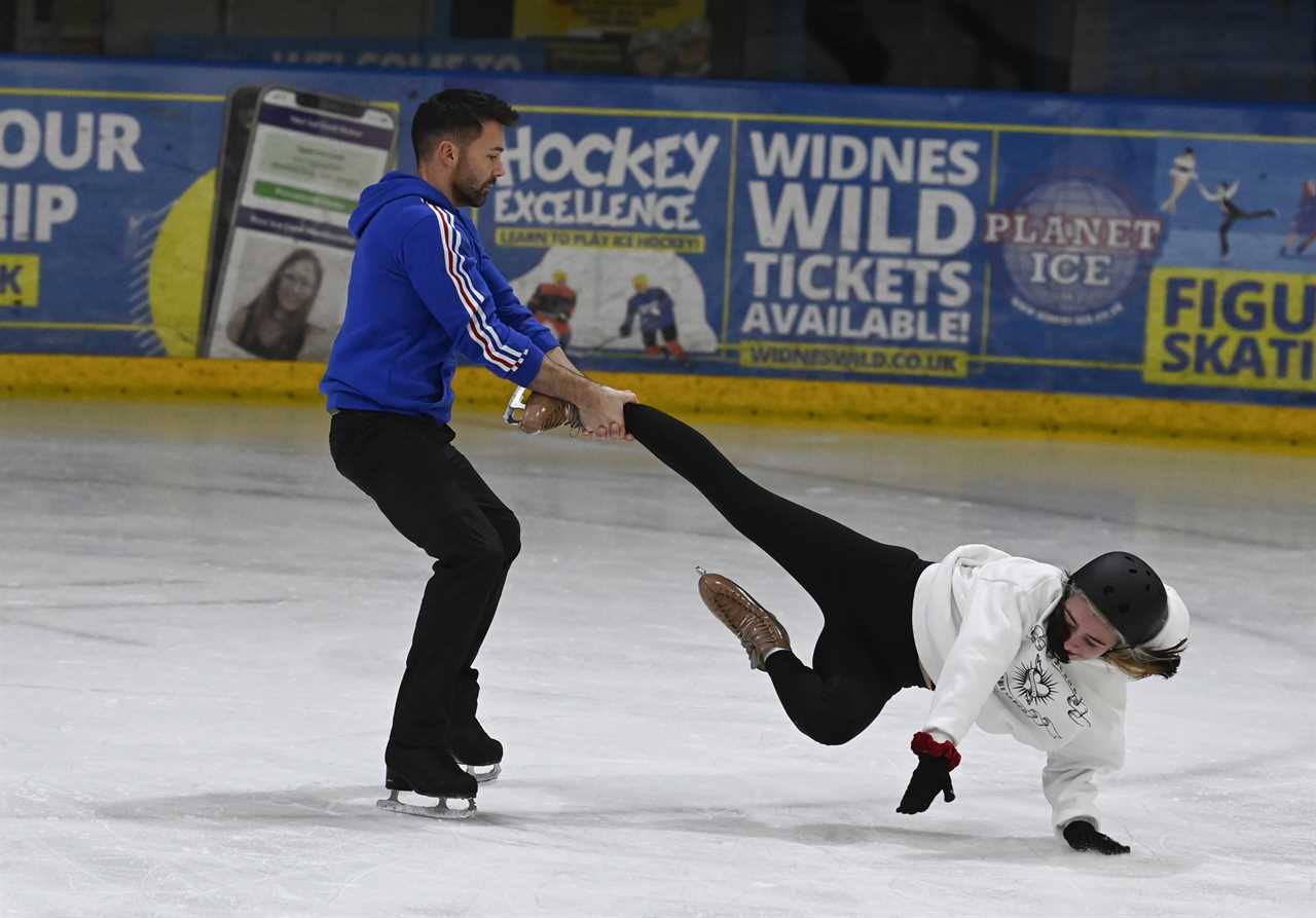 Dancing on Ice first look: Mollie Gallagher comes close to horror accident as she attempts dangerous headbanger