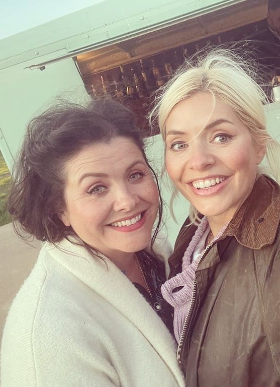 Sweet Holly Willoughby grins in teenage throwback snap shared by her lookalike sister on her birthday