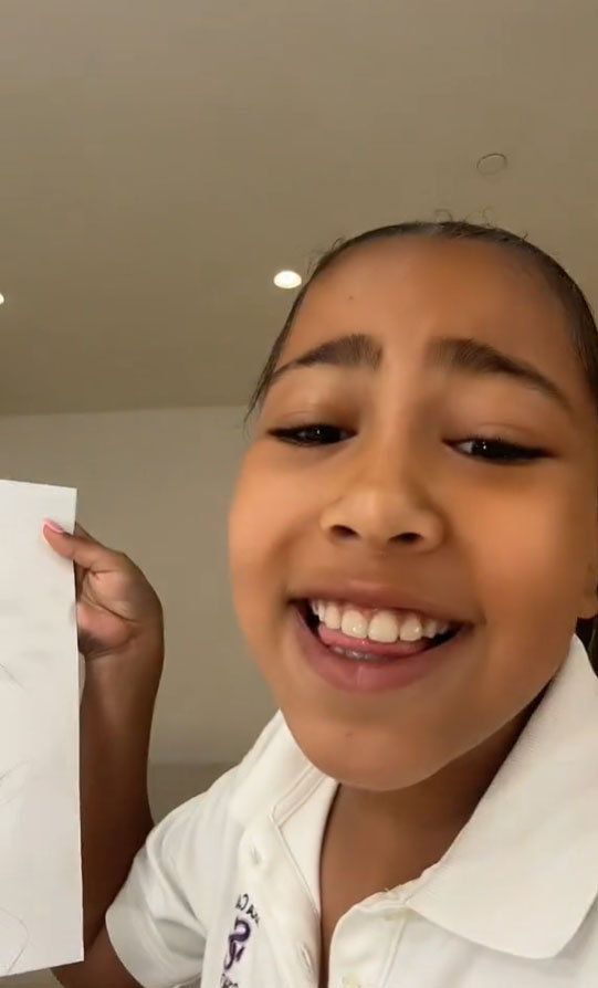 Kim Kardashian’s daughter North West, 9, shows off her surprising secret talent in new TikTok without her mom