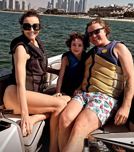 Martine McCutcheon looks slimmer than ever as she poses in a swimsuit on luxury family holiday to Dubai