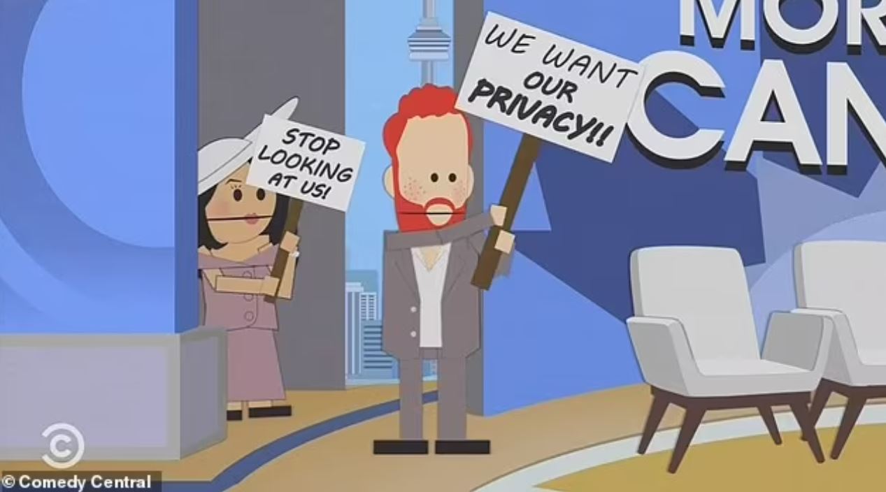 Meghan Markle and Prince Harry mocked on South Park as they scream ‘we want privacy’ while promoting bio in cartoon