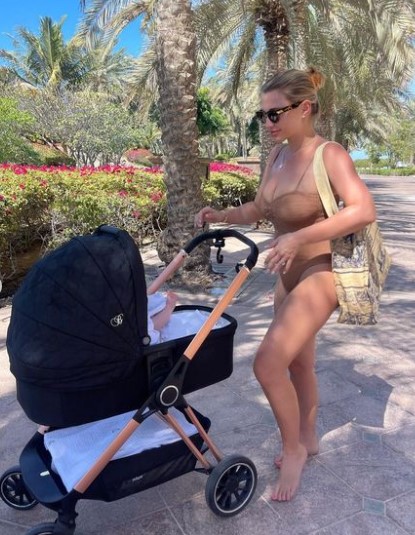 Billie Faiers shows off her amazing post-baby body in a bikini on holiday