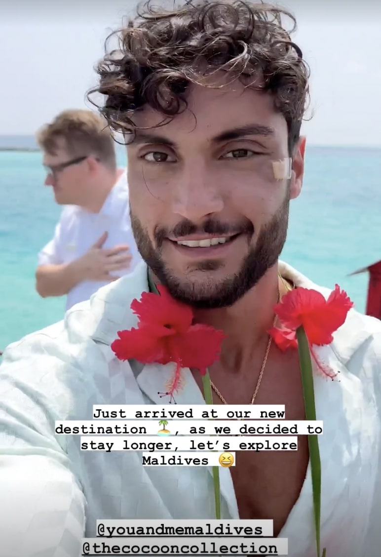 Love Island’s Davide shows off mystery injury after extending Maldives holiday and attempted break in