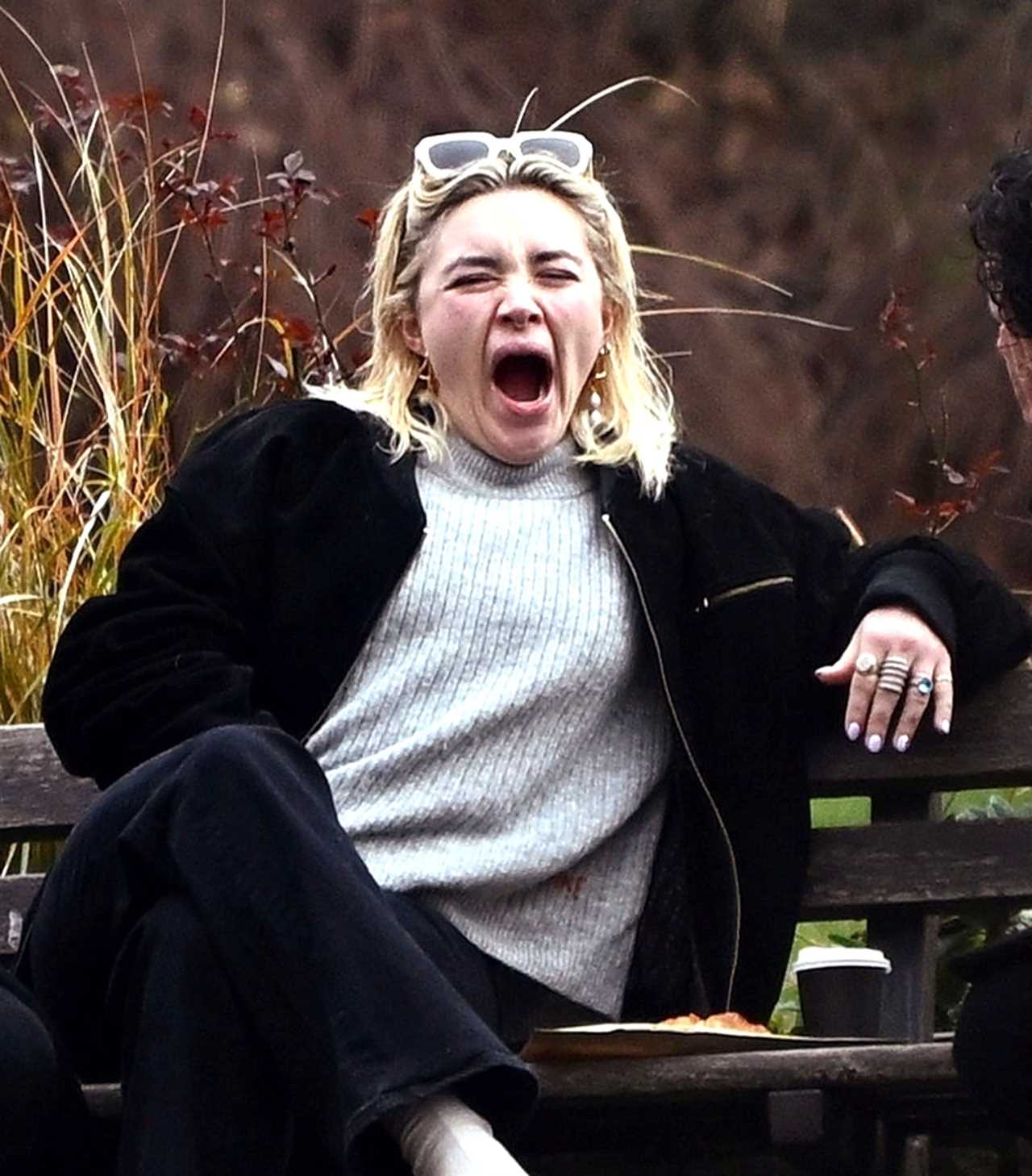 Make-up free Florence Pugh struggles to stay awake hours after partying all night at the Baftas