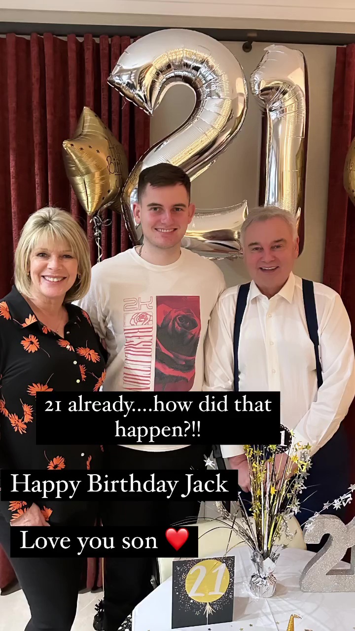 Loose Women’s Ruth Langsford poses with rarely-seen son Jack as he turns 21