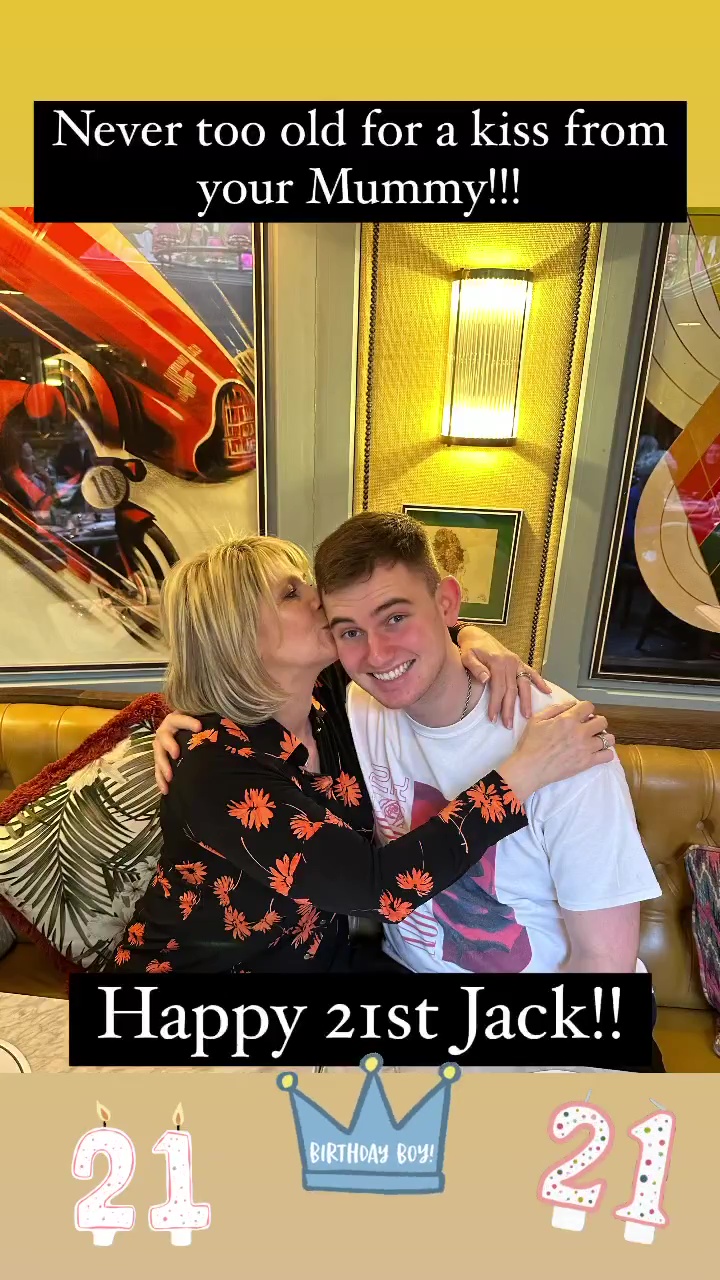 Loose Women’s Ruth Langsford poses with rarely-seen son Jack as he turns 21
