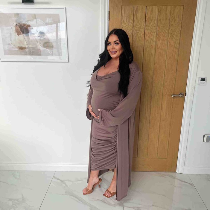 Pregnant Gogglebox star Scarlett Moffatt looks stunning as she shows off baby bump in glam dress