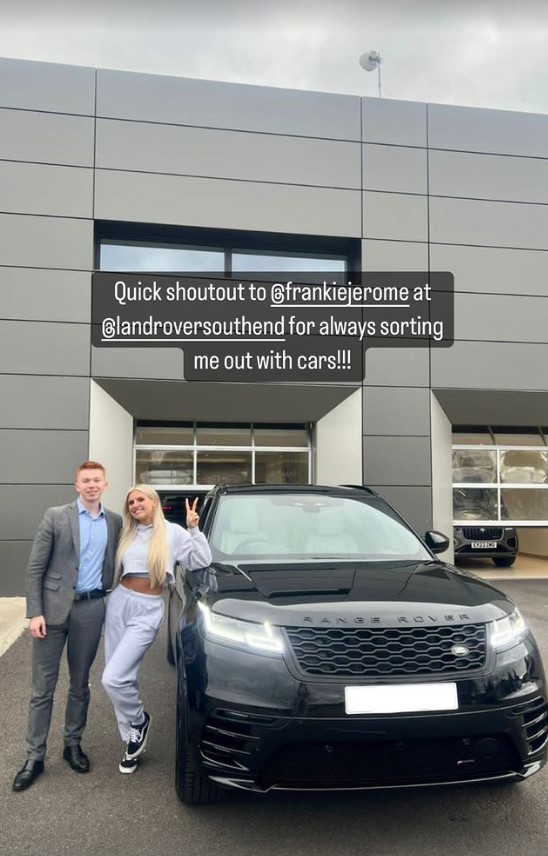 Love Island’s Chloe Burrows splashes out on £65k Range Rover