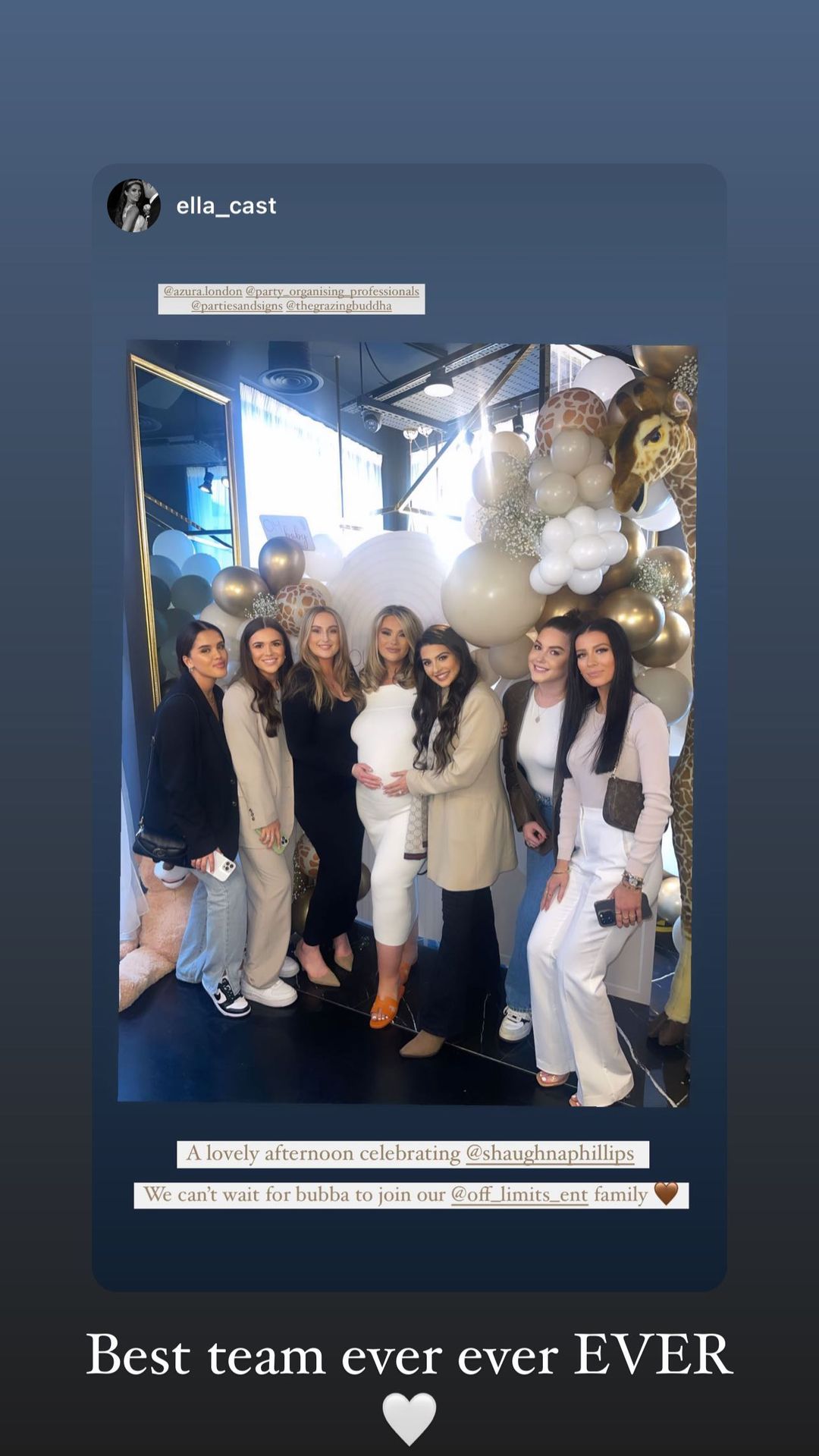 Shaughna Phillips shows off growing bump in skintight dress at baby shower with Love Island pals