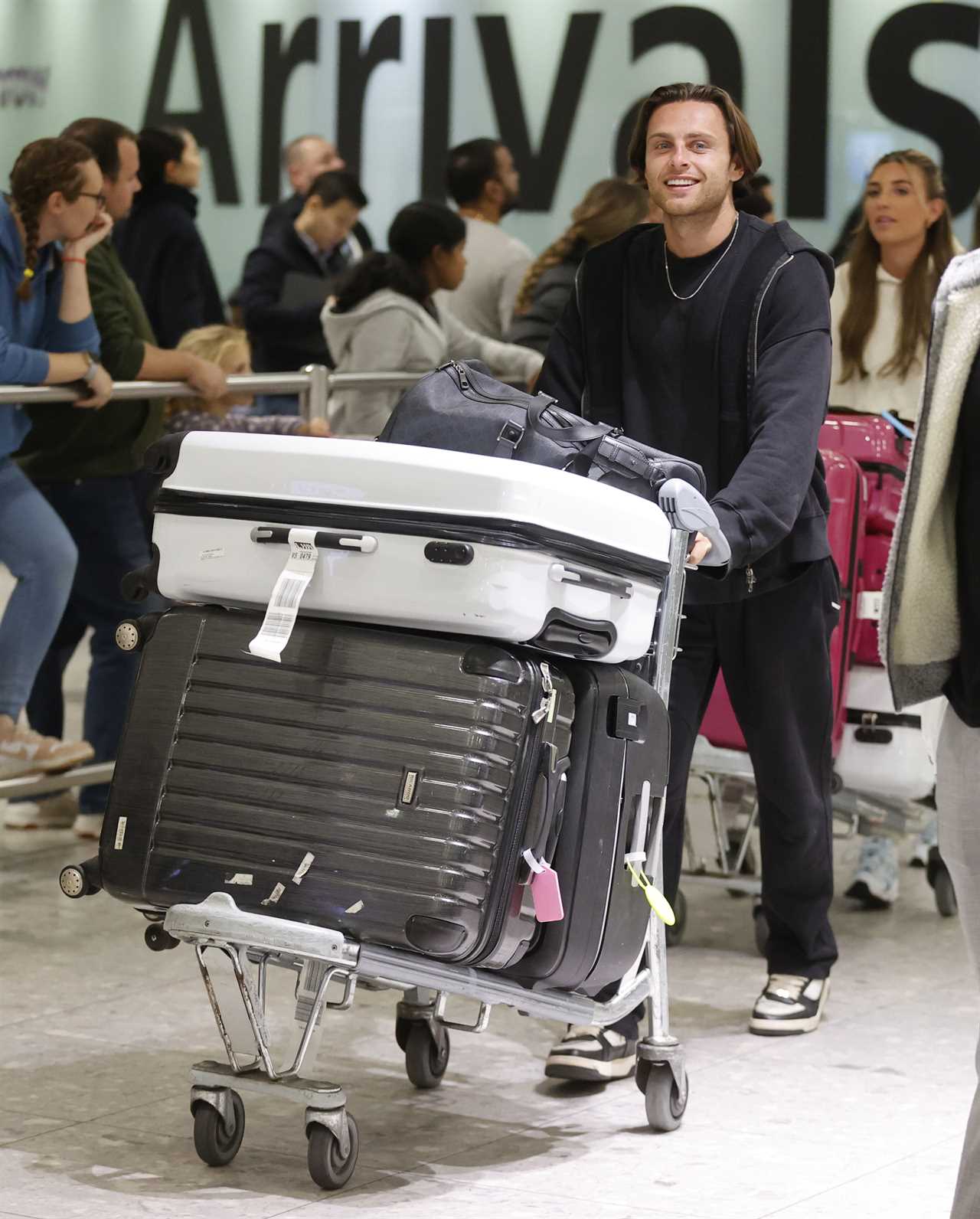 Dumped Love Islanders Will, Jessie, Casey and Rosie mobbed by fans as they arrive back in the UK after missing final