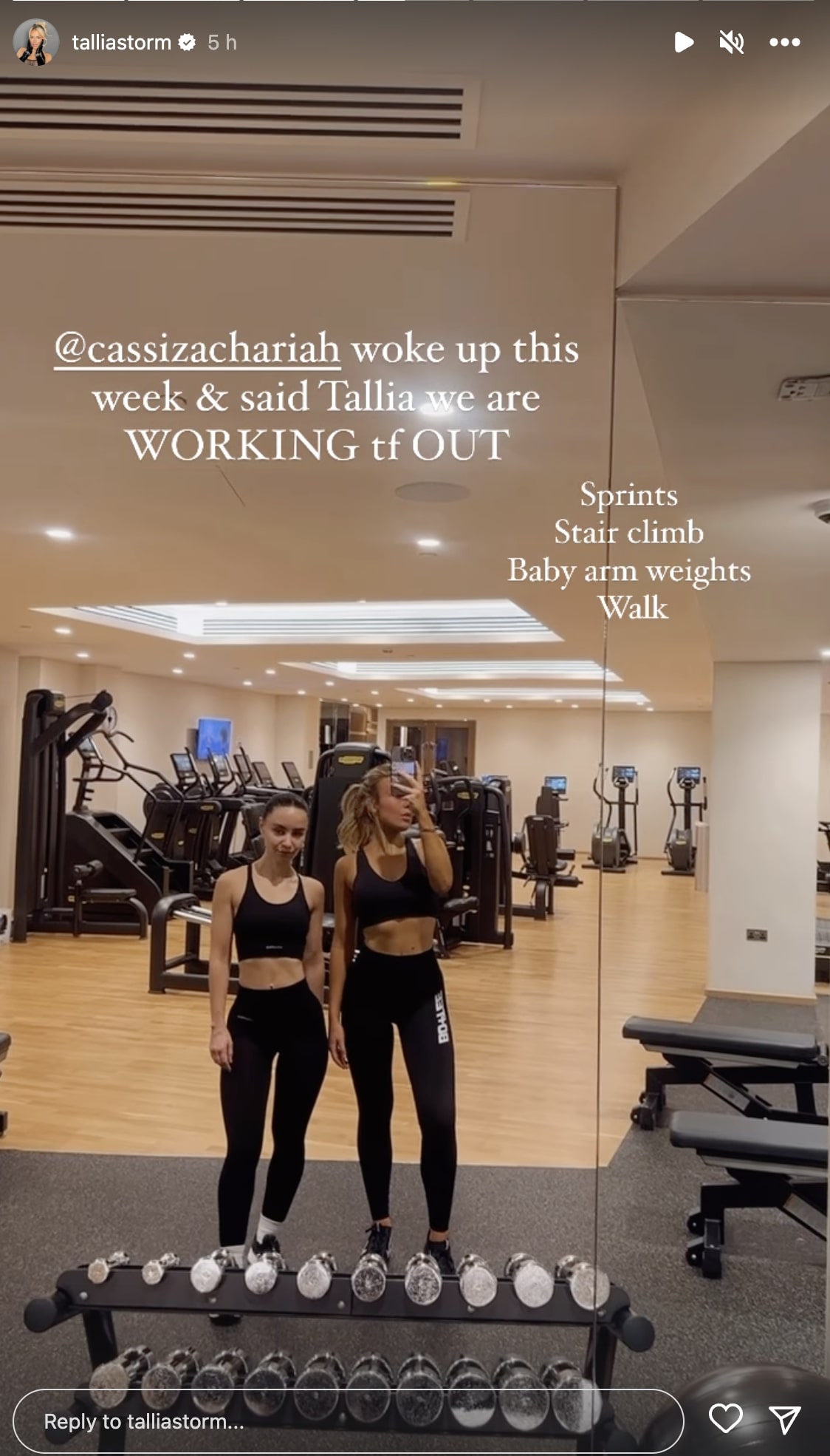 Tallia Storm flashes incredible abs and flaunts curves in the gym after Marlowe premiere telling fans ‘summer is coming’