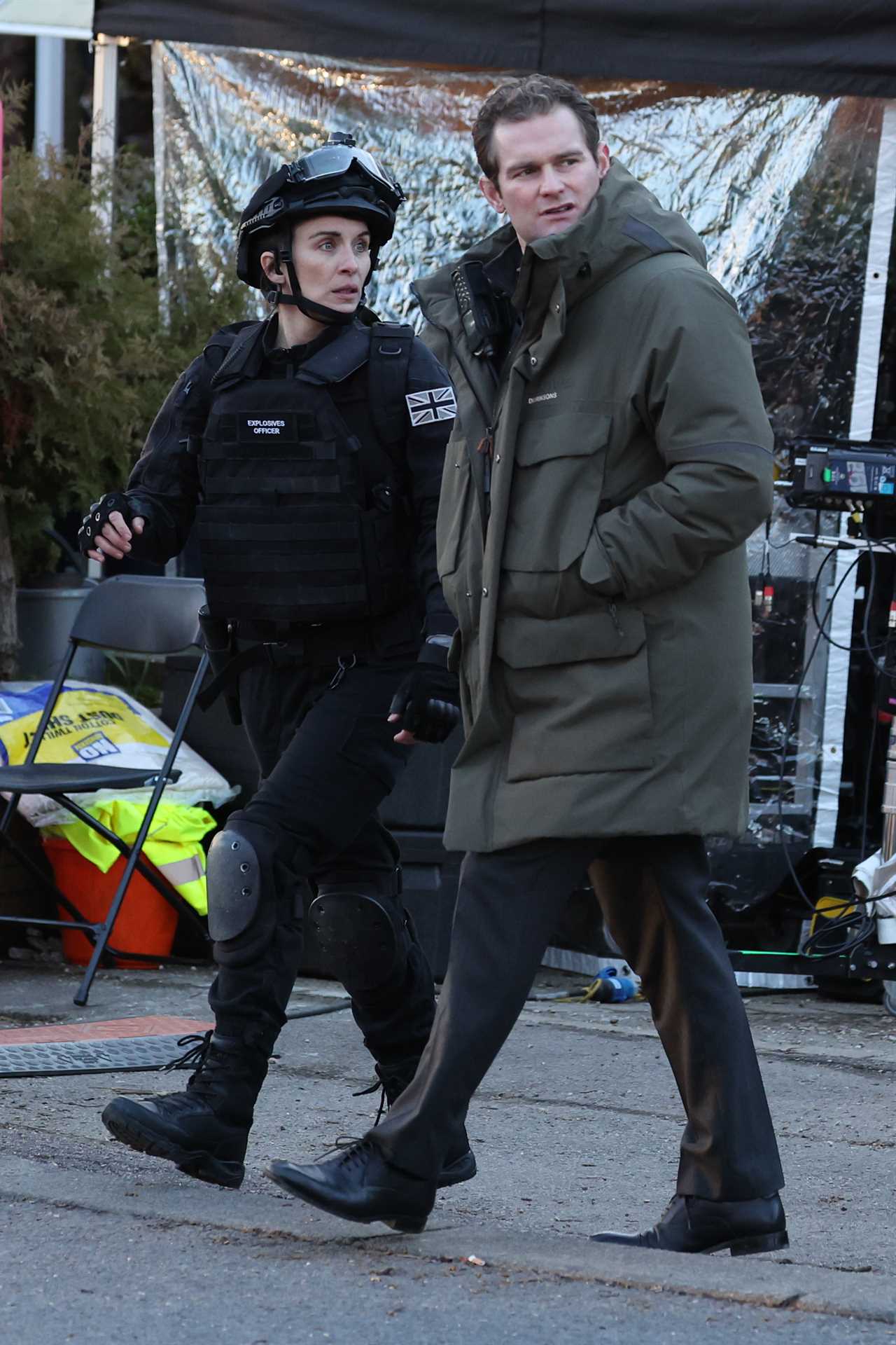 Vicky McClure pictured filming series two of ITV drama Trigger Point