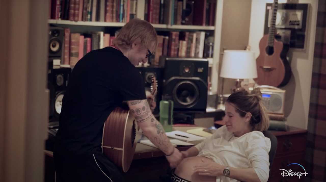 Ed Sheeran breaks down in tears and shares unseen videos of wife and two kids in first look at new documentary