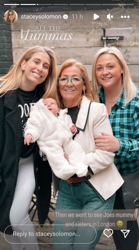 Stacey Solomon poses with rarely-seen mother-in-law as she heads for lunch with husband Joe