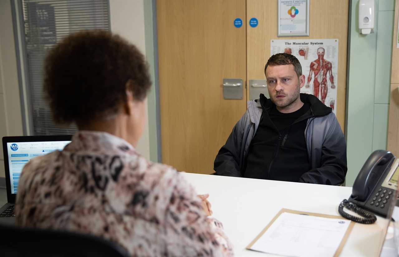 FROM ITV

Strict Embargo - No use before 0001hrs Friday 24th March 2023

Coronation Street

Wednesday 5th April 2023

Paul Foreman’s [PETER ASH] takes a shocking turn when he attends his appointment with the neurologist who tells him he might be suffering from onset motor neurone disease

Picture contact - David.crook@itv.com

Photographer - Danielle Baguley

This photograph is (C) ITV and can only be reproduced for editorial purposes directly in connection with the programme or event mentioned above, or ITV plc. This photograph must not be manipulated [excluding basic cropping] in a manner which alters the visual appearance of the person photographed deemed detrimental or inappropriate by ITV plc Picture Desk. This photograph must not be syndicated to any other company, publication or website, or permanently archived, without the express written permission of ITV Picture Desk. Full Terms and conditions are available on the website www.itv.com/presscentre/itvpictures/terms