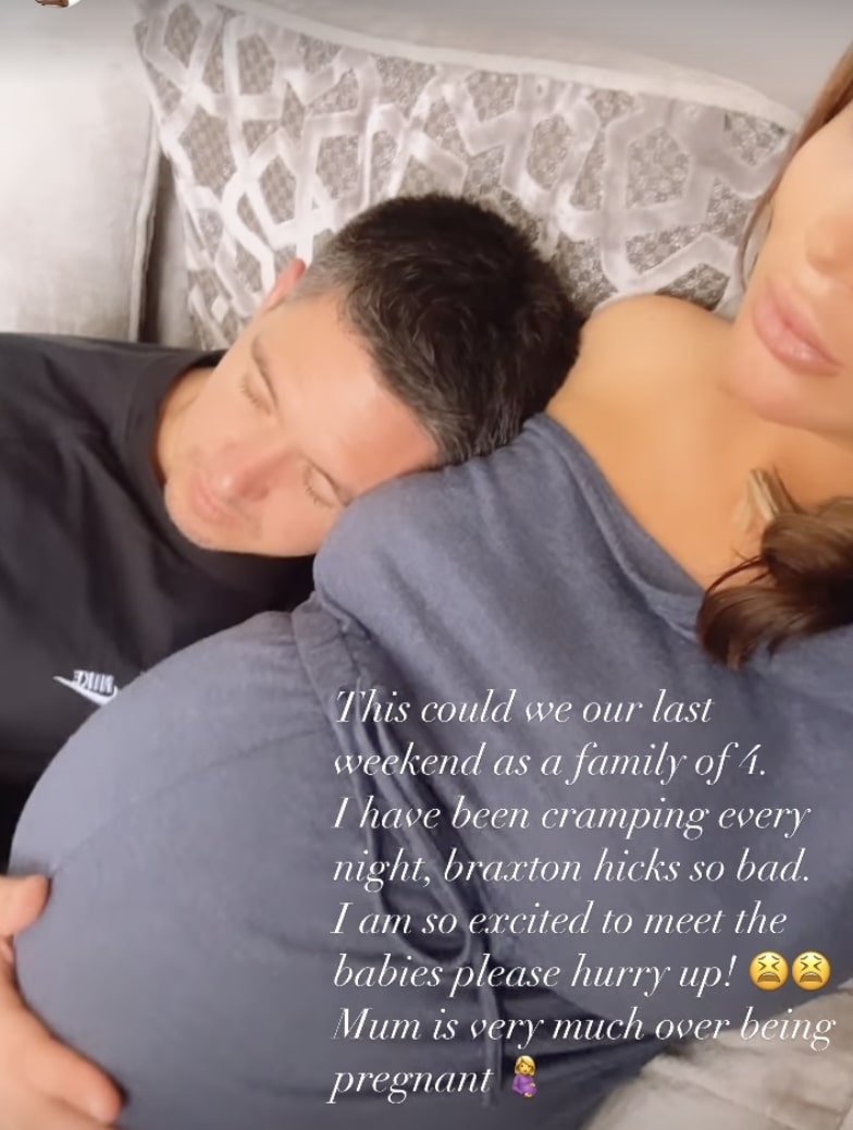 Pregnant Towie star Amy Childs reveals she’s close to giving birth – and it’s sooner than you think