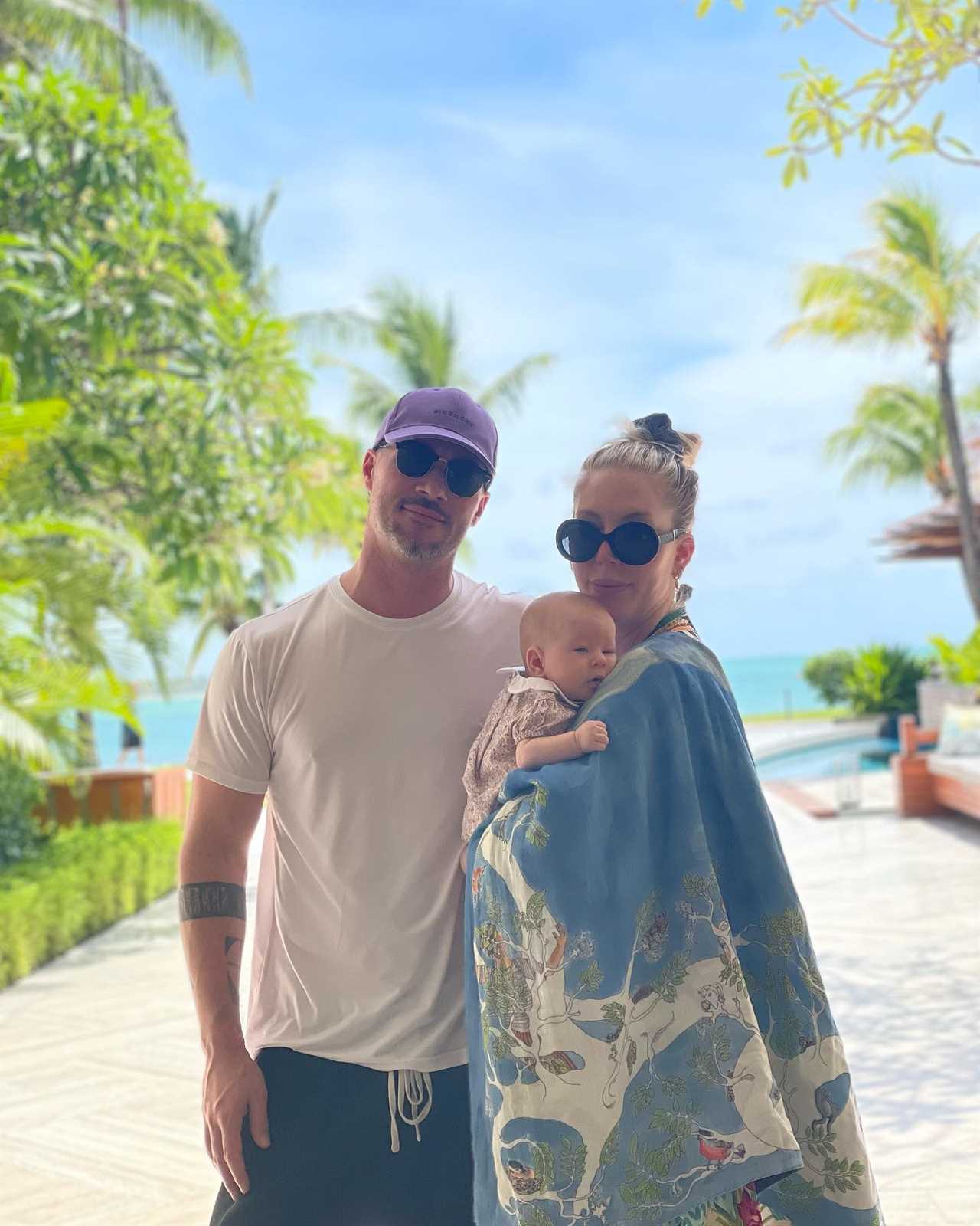 Inside Katherine Ryan’s luxury family holiday to Mauritius as she goes make-up free & breastfeeds newborn baby by pool