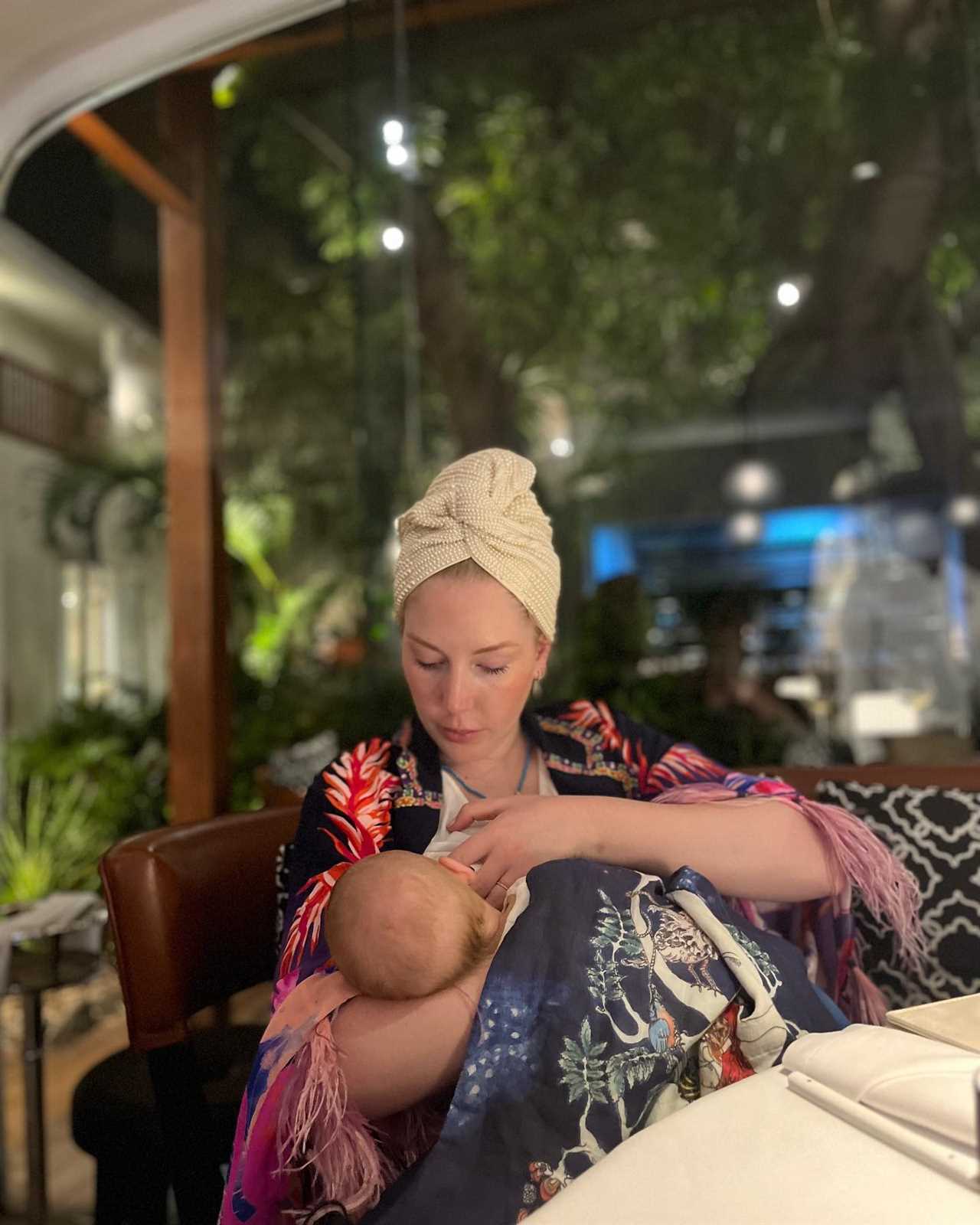 Inside Katherine Ryan’s luxury family holiday to Mauritius as she goes make-up free & breastfeeds newborn baby by pool