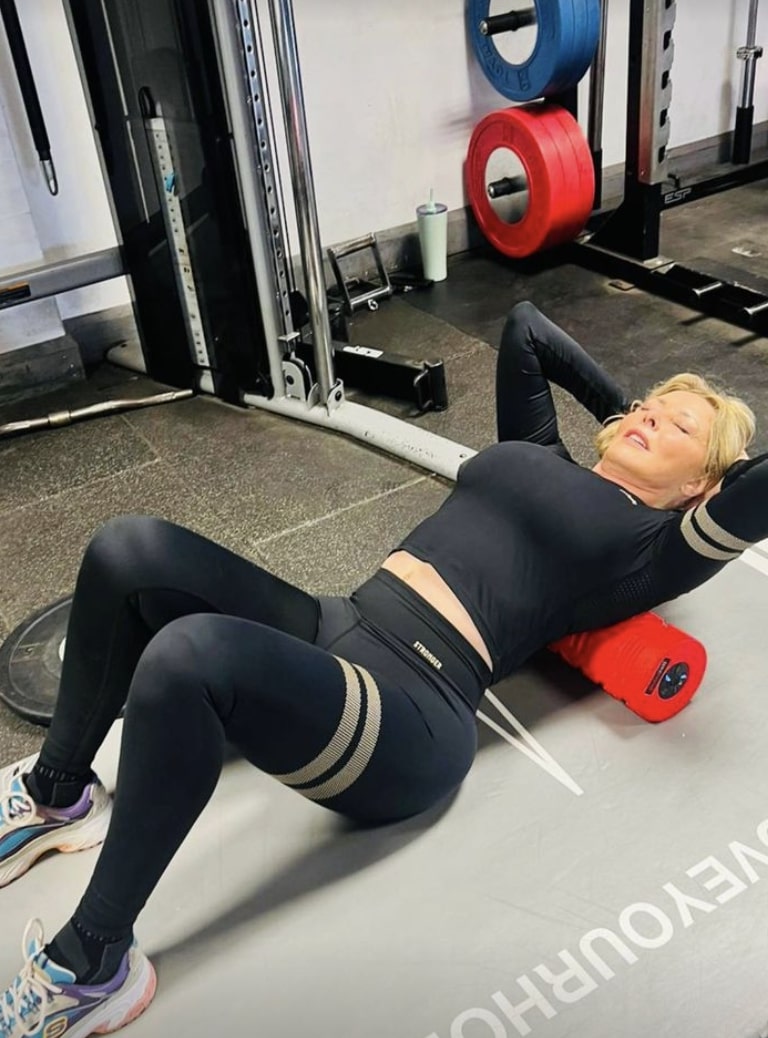 Carol Vorderman gets sweaty in tight gymwear for weekend workout