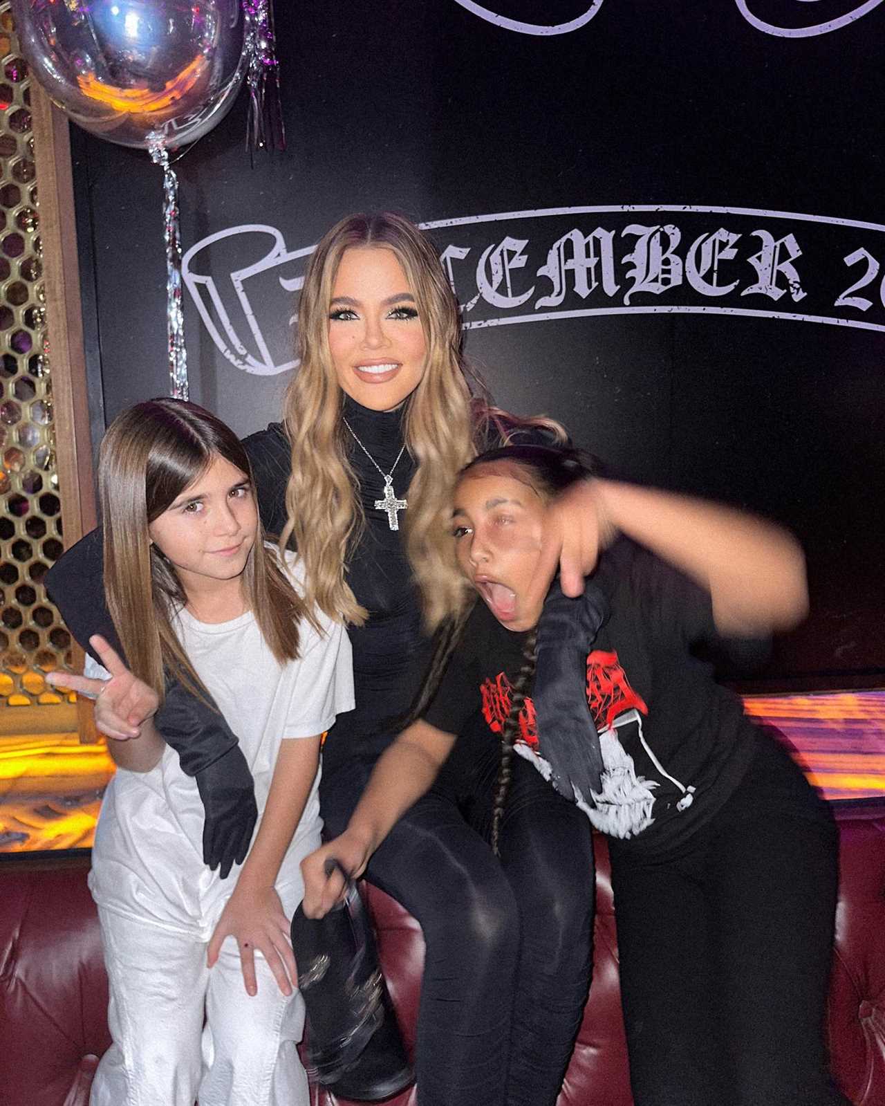 North West, 9, crashes aunt Khloe Kardashian and cousin Penelope’s sweet new photo as family makes wild faces