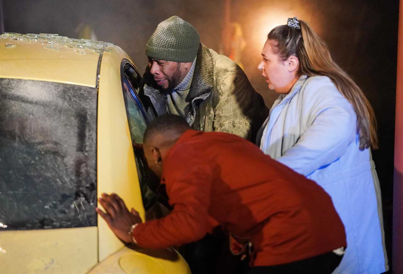 EastEnders rocked by horror car crash as Denzel is trapped in the wreckage