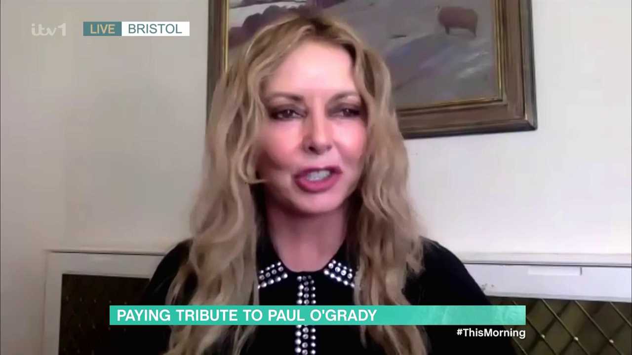 Carol Vorderman fights back tears as she pays tribute to Paul O’Grady on This Morning