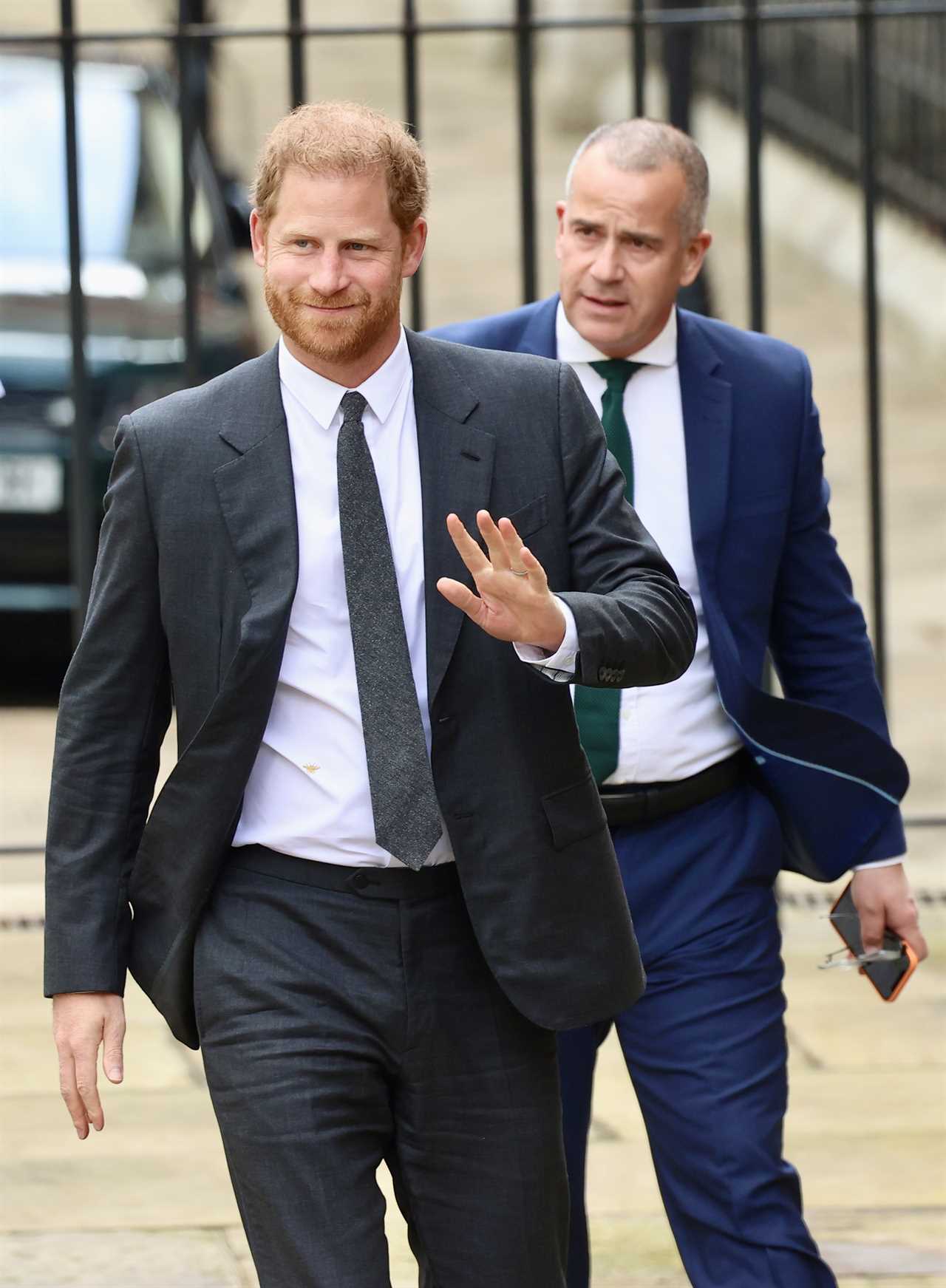 Prince Harry steps out in £800 embroidered Dior shirt to final day of privacy hearing