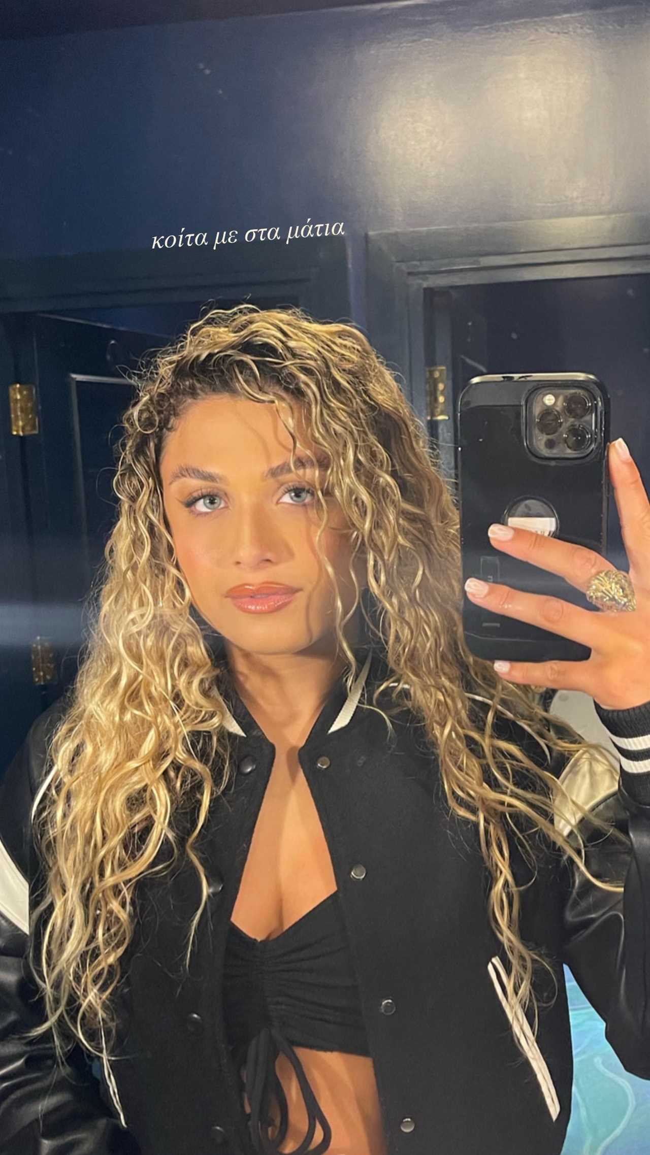 Love Island bombshell Antigoni Buxton flashes her underwear in see-through dress as she poses with Anthony Joshua