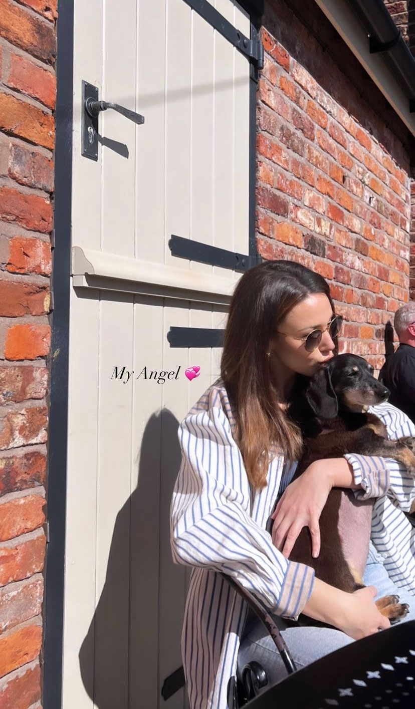 Michelle Keegan looks incredible as she kisses her dog before boozy celebrations