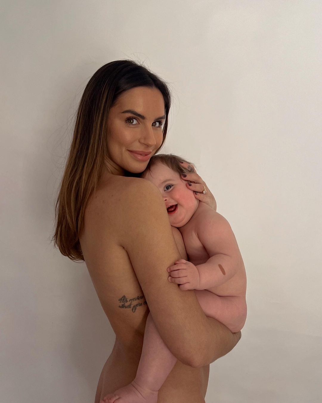 Love Island’s Jessica Shears poses naked with baby in adorable pictures that left star in tears