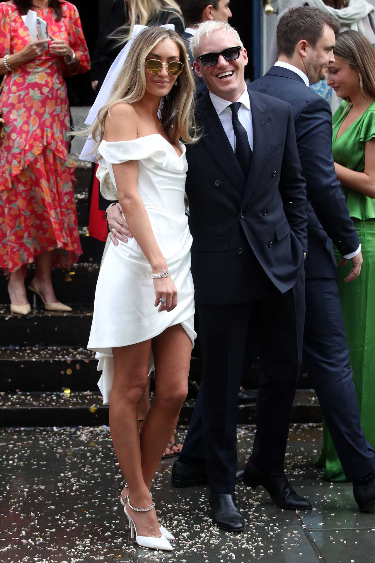 Made In Chelsea stars Jamie Laing and Sophie Habboo just married in Chelsea as they hold hands in matching shades