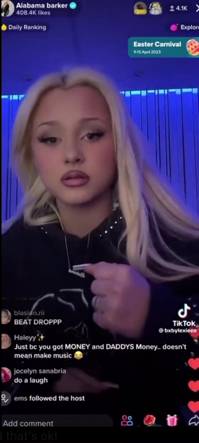 Kardashian fans are ‘heartbroken’ for Alabama Barker, 17, after she looks ‘so sad’ in live video sharing her rap music