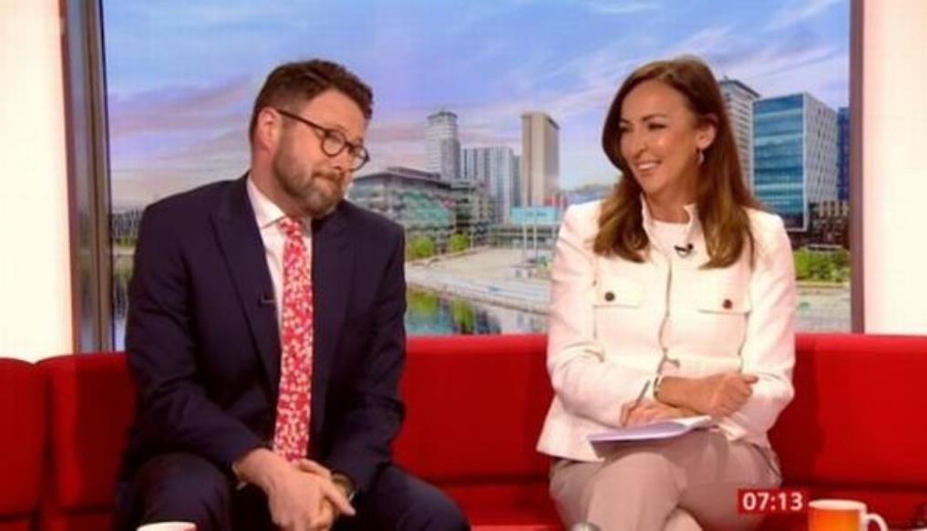 BBC Breakfast’s Sally Nugent left stunned as Jon Kay takes a cheeky swipe at her outfit