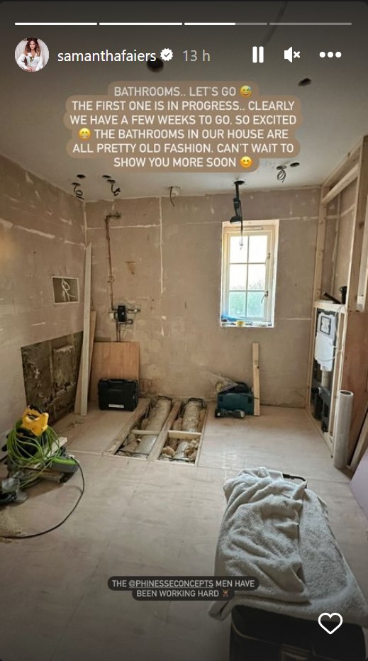 Sam Faiers shares update on renovations at £2.25m mansion