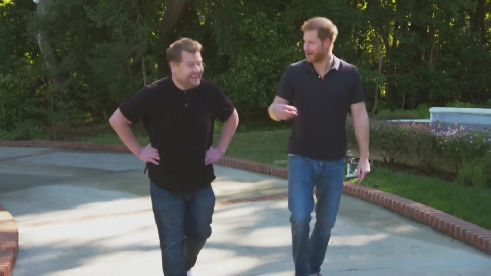 Revealed – how James Corden has pal Prince Harry saved on his phone