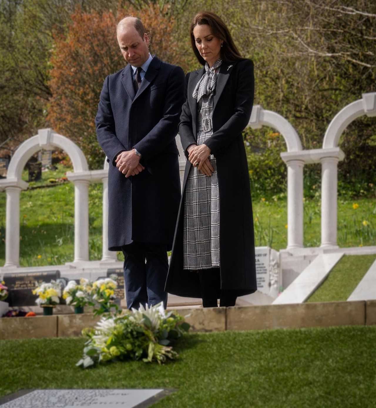 Prince and Princess of Wales pay their respects to 144 people who died in Aberfan disaster on visit to village